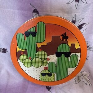 Vintage Southwestern Olive Tin From 1968